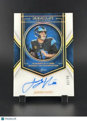 2025 Panini Immaculate Collection Football Jared Goff #IR-JGF /99
