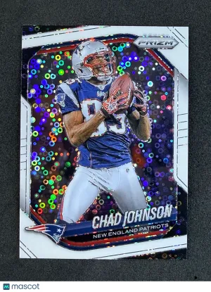 2025 Panini Prizm 180 Chad Johnson White Disco New England Patriots