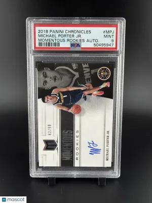 2018 Panini Chronicles Momentous Rookies Autographs Michael Porter JR. #MPJ Autograph PSA 9