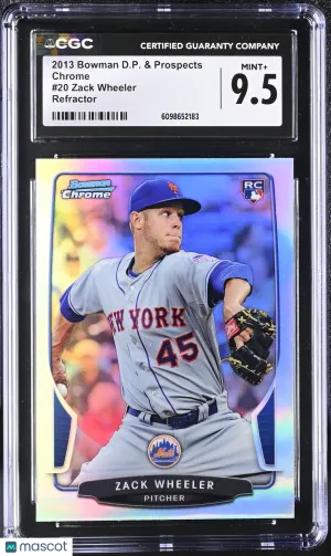 2013 Bowman D.P. & Prospects Zack Wheeler Refractor Rookie Chrome #20 CGC 9.5 New York Mets