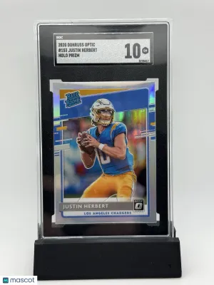 2020 Panini Donruss Optic Justin Herbert #153 Holo Prizm Rookie Base Set SGC 10 Donruss