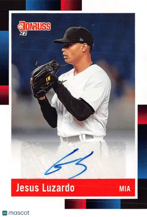 2022 Panini Donruss Jesus Luzardo Autograph #R88S-JL Miami Marlins