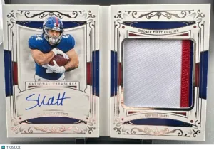 2025 Panini National Treasures Rookie First Edition Signatures Cam Skattebo #RFES-CS /99 Autograph Patch RC