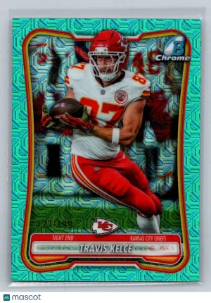2025 Bowman Mega Travis Kelce #BCV-55 Aqua 127/199 Kansas City Chiefs