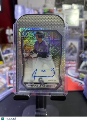 2024 Bowman Chrome Mega Box Cristian Arguelles Mojo Refractor Colorado Rockies