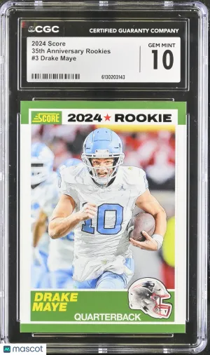 2024 Score Drake Maye Rookie 35th Anniversary Rookies #3 CGC 10 New England Patriots