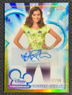 2026 TOPPS DISNEY CHROME THROWBACK CAITLYN GELLAR GOLD AUTO 27/50 #DCA-AS