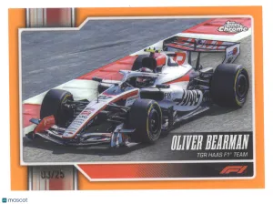 2026 Topps Chrome Formula 1 Oliver Bearman #103 Orange 03/25