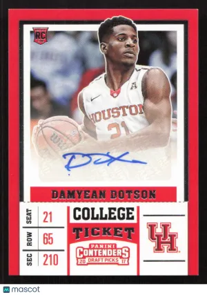 2017 Panini Contenders Draft Picks Damyean Dotson #118 College Ticket AU