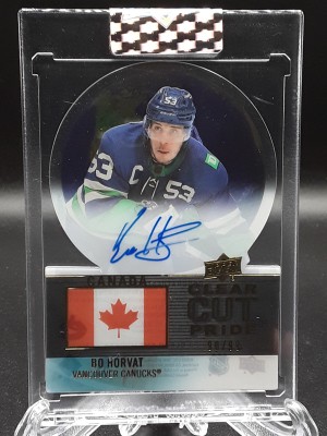 2025/26 UD Clear Cut Hockey Bo Horvat 22-23 Update Pride Canada Acetate Auto /99