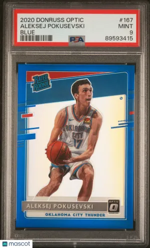 2020 Panini Donruss Optic Aleksej Pokusevski Blue PSA 9