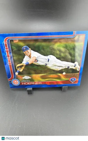 2025 Topps Chrome Nico Hoerner #107 Blue RayWave Refractor / Parallel/Variety Base Set