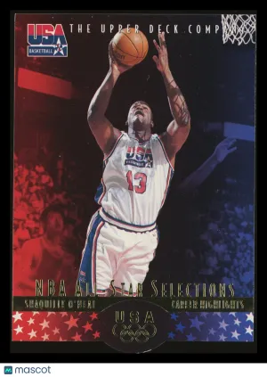 Shaquille O'Neal 1996 Upper Deck USA #19 HOF USA Basketball