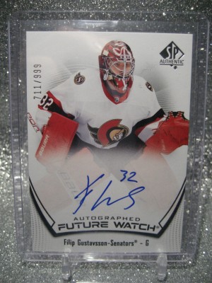 Upper Deck 2021-22 SP Authentic Future Watch Auto Filip Gustavsson RC #148 /999