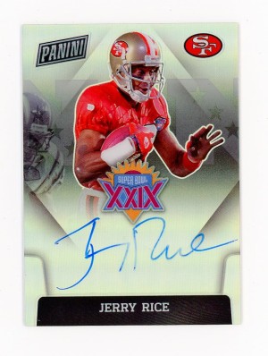2022 Panini JERRY RICE Rare SUPERBOWL HEROES SILVER PRIZM ON-CARD AUTO AUTOGRAPH #SBXXIX-JR San Francisco 49ers