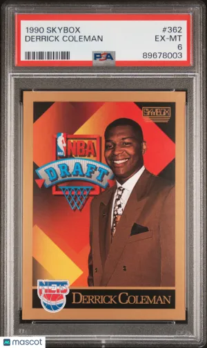 1990 Skybox Derrick Coleman #362 Rookie PSA 6