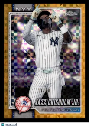 2026 Topps Chrome Jazz Chisholm Jr. #61 Gold X-Fractors SN