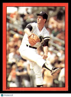 1982 Baseball TOMMY JOHN #214