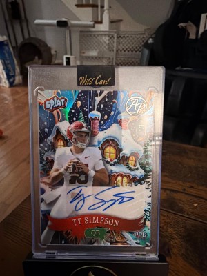 2025 Wild Card Splat #SCFTKi2-TSA Ty Simpson Splat Christmas #/1