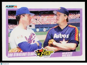 1990 Fleer Nolan Ryan Mike Scott #636