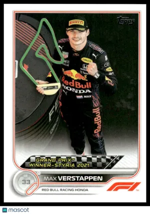 2022 Topps Formula 1 Max Verstappen Red Bull Racing #158 Near Mint Or Better Baseball Card