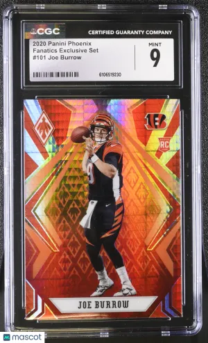 2020 Panini Phoenix Joe Burrow Rookie Fanatics Exclusive Set #101 CGC 9 Cincinnati Bengals