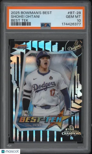 2025 Bowman's Best Best Tek Shohei Ohtani BestTEK 68/99 #BT-28 PSA 10