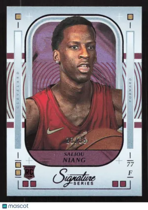 2025-26 Panini Signature Series Saliou Niang #43 Purple SN