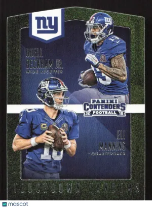 2015 Panini Contenders Odell Beckham Jr. / Eli Manning #TT7 Touchdown Tandems
