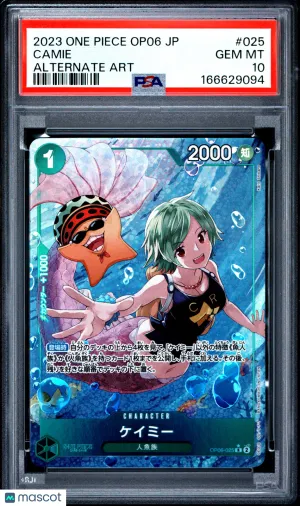 2023 One Piece Japanese Op06-Wings Of The Captain Camie Japanese Alternate Art PSA 10 #025