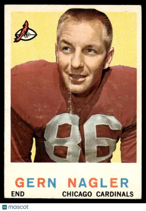 1959 Topps Football Card Gern Nagler Chicago Cardinals #93 Excellent