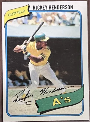 1980 Topps Rickey Henderson #482 - Rookie (B) Card