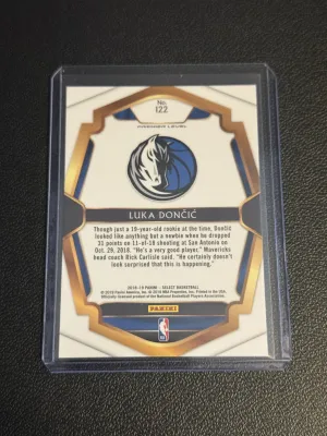 2018-19 Panini Select Luka Doncic Rookie Premier Level #122 back