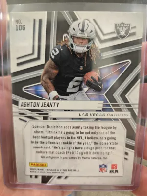 2025 Rookies & Stars Ashton Jeanty Rookie Auto /349 back