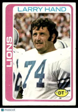 1978 Football Larry Hand #356