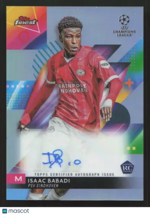 2023-24 Finest UEFA Club Competitions Isaac Babadi #A-IB Base Autographs AU