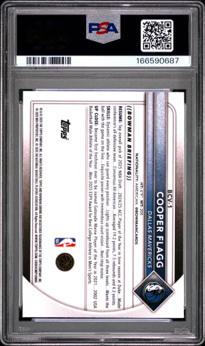 2025 Bowman Cooper Flagg #BCV-1 Chrome back