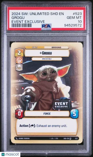 2024 Star Wars: Unlimited Shadows Of The Galaxy Grogu Event Exclusive PSA 10 #523