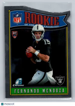 2026 Bowman ROY Favorites Fernando Mendoza #ROY-1 Rookie Insert Las Vegas Raiders