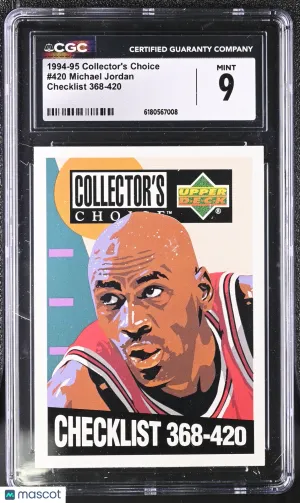 1994-95 Collector's Choice Michael Jordan Checklist 368-420 #420 CGC 9 Chicago Bulls