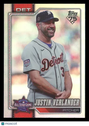 Justin Verlander 2026 Topps Update All-Star Game Rainbow Foil #ASG-27 Detroit Tigers