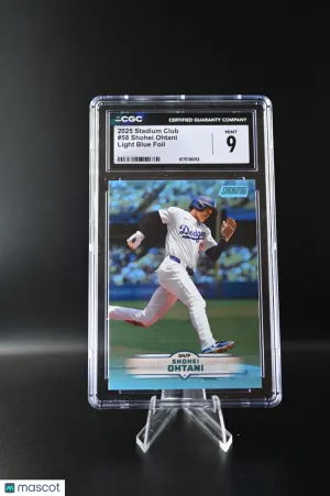 2025 Topps Stadium Club Shohei Ohtani #58 Light Blue Foil Parallel/Variety Base Set 9