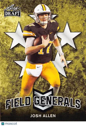 2018 Leaf Draft Field Generals Josh Allen #FG-03 Wyoming Cowboys
