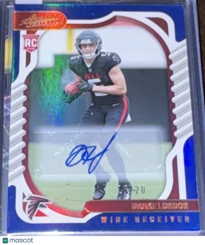 2022 Panini Absolute Drake London Blue Spectrum Signatures /20 Parallel/Variety Rookie Base Set #107
