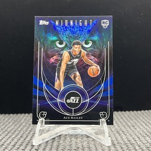 2025 Topps Midnight Night Owls Ace Bailey #NO-20 Utah Jazz RC Insert