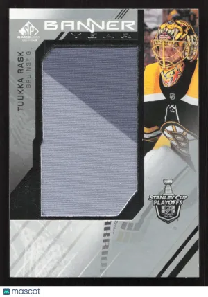2021-22 SP Game Used Tuukka Rask #BYSC-TR 2021 NHL Stanley Cup Playoffs Banner Year Relics MEM