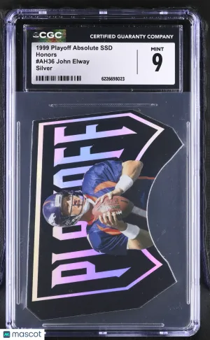 1999 Playoff Absolute SSD John Elway Silver /100 Honors #AH36 CGC 9 Denver Broncos