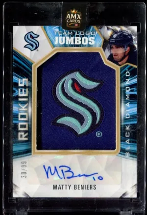 2022-23 Black Diamond Rookies Team Logo Jumbos Matty Beniers 30/99 RC
