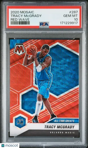 2020 Panini Mosaic Tracy Mcgrady #287 Red Wave PSA 10