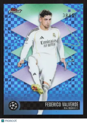 2025-26 Finest UEFA Club Competitions Federico Valverde #583 Blue Checkerboard Refractor SN